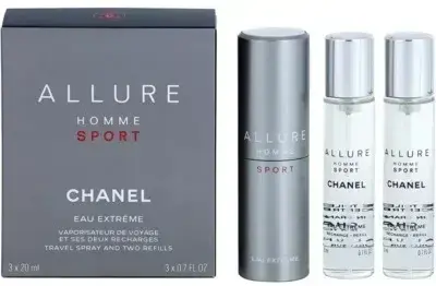Chanel Allure Homme Sport Eau Extreme tualetes ūdens vīriešiem 3x20 ml atkārtoti uzpildāms