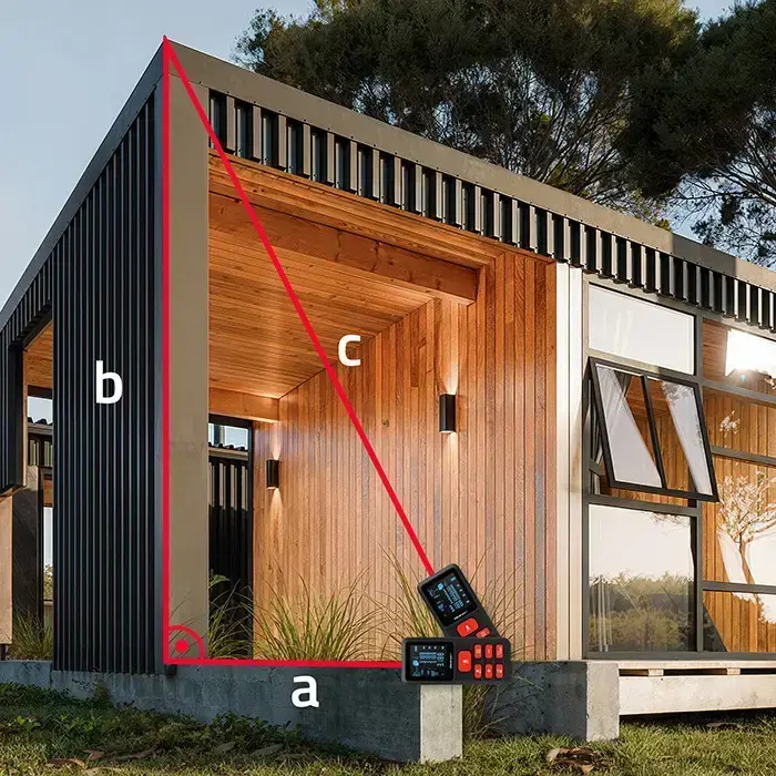 Qoltec Precise digital laser distance meter with an electronic level | LCD with backlight | 50m Photo