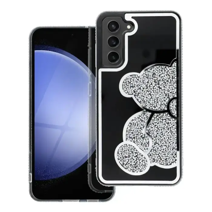 TEDDY BEAR Case for Samsung S25 FE, Silver