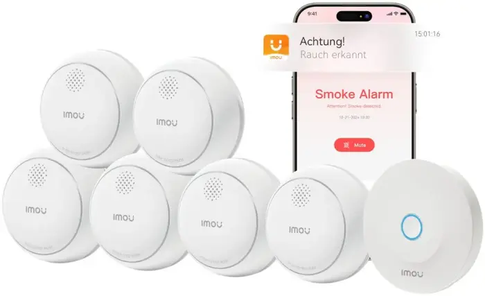 Imou умный detektor kouře ZSM1 kit6/ alarm + 6x detektor/ белый