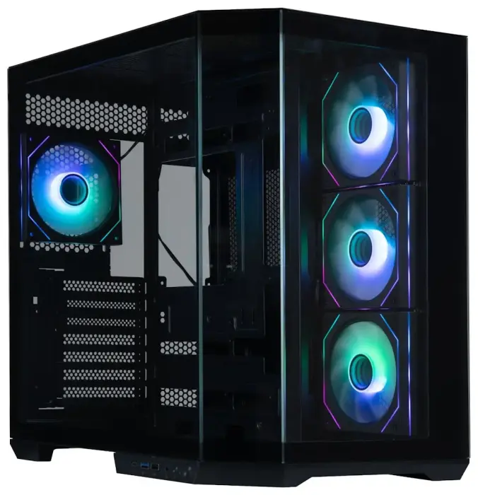 BitFenix datora korpuss T10 Negro / ATX / 4x 120mm ARGB fan + controller / USB 3.0 / USB-C / panoramatická / melna