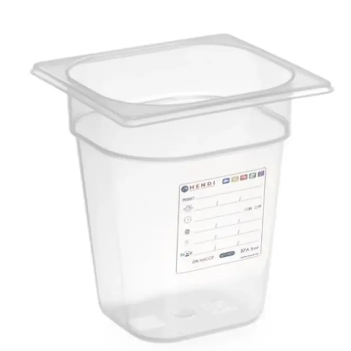 Polypropylene GN 1/6 Container, 100 mm Height - Hendi 880470