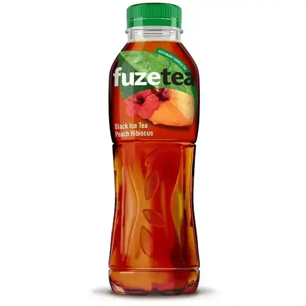 Negazuotas arbatos gėrimas FUZE TEA su persikų ir hibiskusų skoniu, PET, 1.5 l