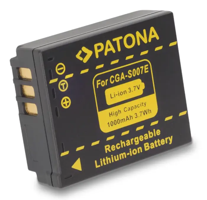 PATONA Aku Panasonic CGA-S007E Li-Ion 3.6V 1000mAh