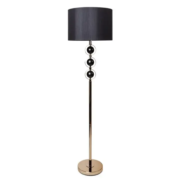 Eurofirany Amelia 01 Juoda Auksinė Grindų lempa 41x153 cm