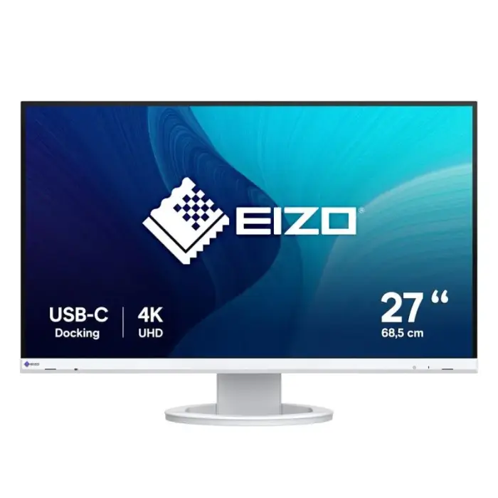 EIZO FlexScan EV2740S-WT – 27" IPS LCD monitorius, 4K UHD, USB-C – baltas