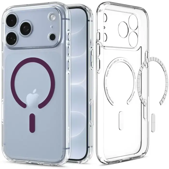 SPIGEN ULTRA HYBRID MAGSAFE IPHONE 17 PRO / 18 PRO CLEAR/BURGUNDY