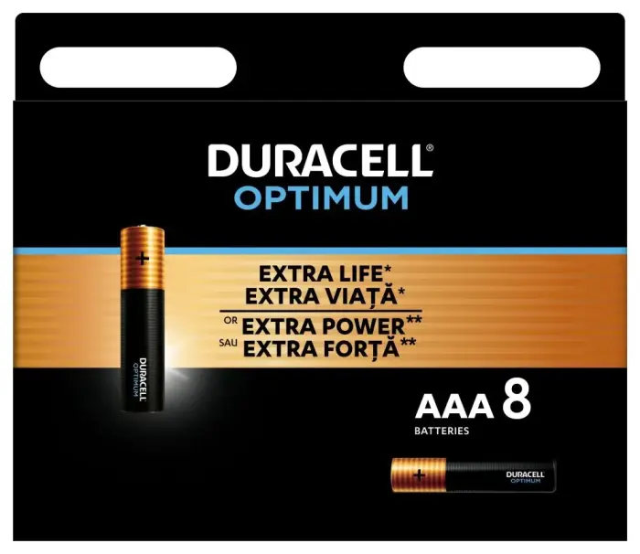 Duracell Optimum alkalická Battery 8 ks (AAA)
