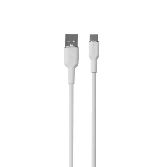 Puro Soft data transfer and charging cable | USB-A to USB-C | 18W | 1.5m | white