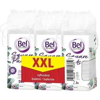 Bel Bel Face & Body Cosmetic (3 x 50 шт.) - Набор квадратных ватных дисков