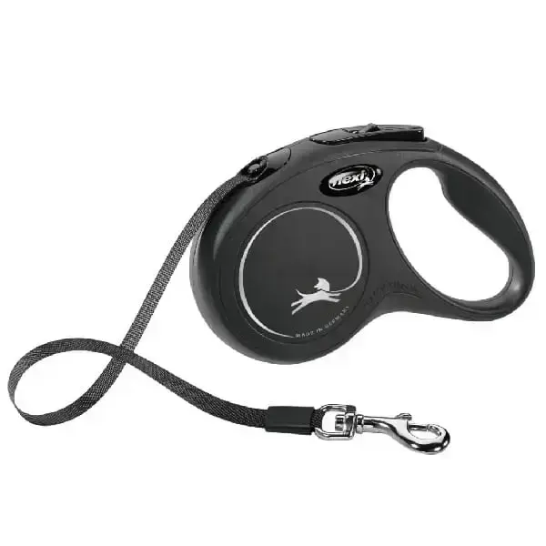 Flexi New Classic Tape Leash S, 5m, black