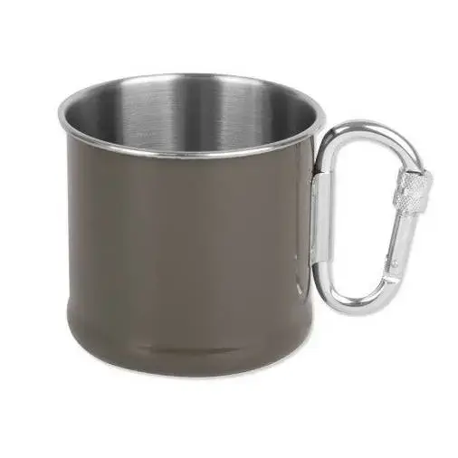 Mil-Tec kruus karabiiniga - 500 ml - OD roheline