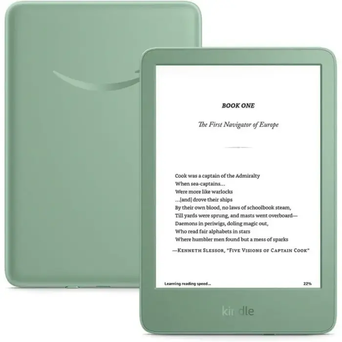 Amazon Kindle (11-oji karta) - 2024 m. leidimas 6" 16GB Wi-Fi el. skaitytuvas – žalias
