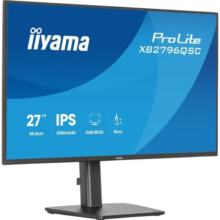 iiyama ProLite XB2796QSC-B1 datora monitors 68,6 cm (27") 2560 x 1440 px Quad HD LED melns