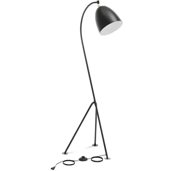 Uniprodo UNI_LD_08 metalinis grindų šviestuvas su reguliuojamu gaubtu, 125 cm