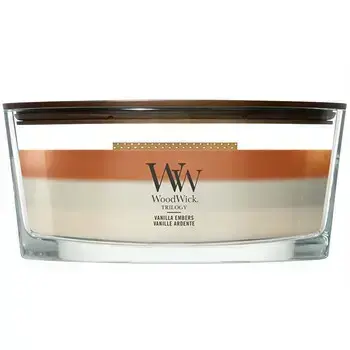 WoodWick Vanilla Embers Trilogy Loď ( žhavé vanilkové uhlíky ) - Vonná svíčka 453.6g