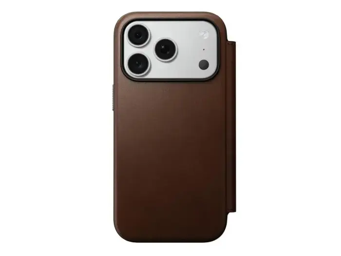 NOMAD leather case for IPHONE 18 Pro/17 Pro compatible with MagSafe (Modern Leather Folio ECCO Leather) brown