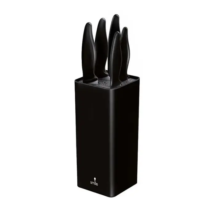 Smile SNS-6 6-Piece Black Knife Block Set