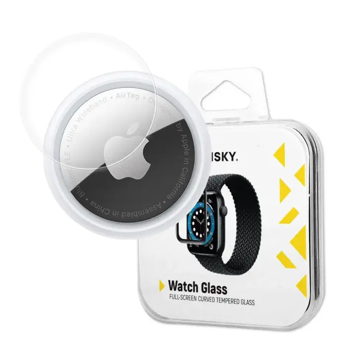 Wozinsky hibridinis apsauginis stiklas Apple AirTag – Juodas