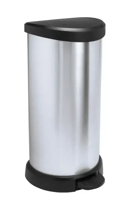 Pedal bin Deco Bin 40L, silver