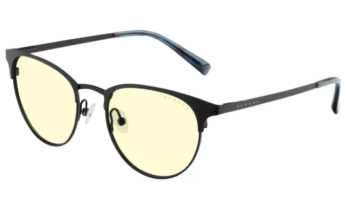 GUNNAR biroja/spēļu brilles APEX ONYX/NAVY * dzintara lēcas * BLF 65 * GUNNAR focus