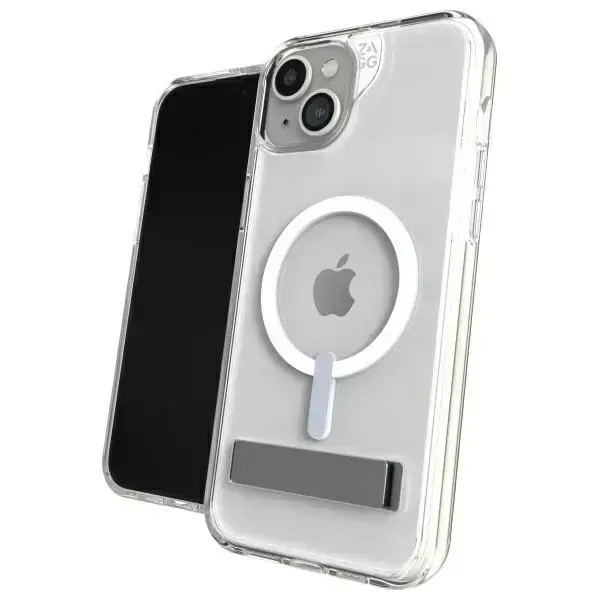 ZAGG Crystal Palace Snap Kickstand MagSafe ümbris iPhone 15 Plus, läbipaistev
