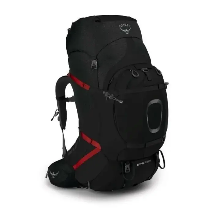 OSPREY Aether Plus 85 Trekking Backpack, Black, L/XL