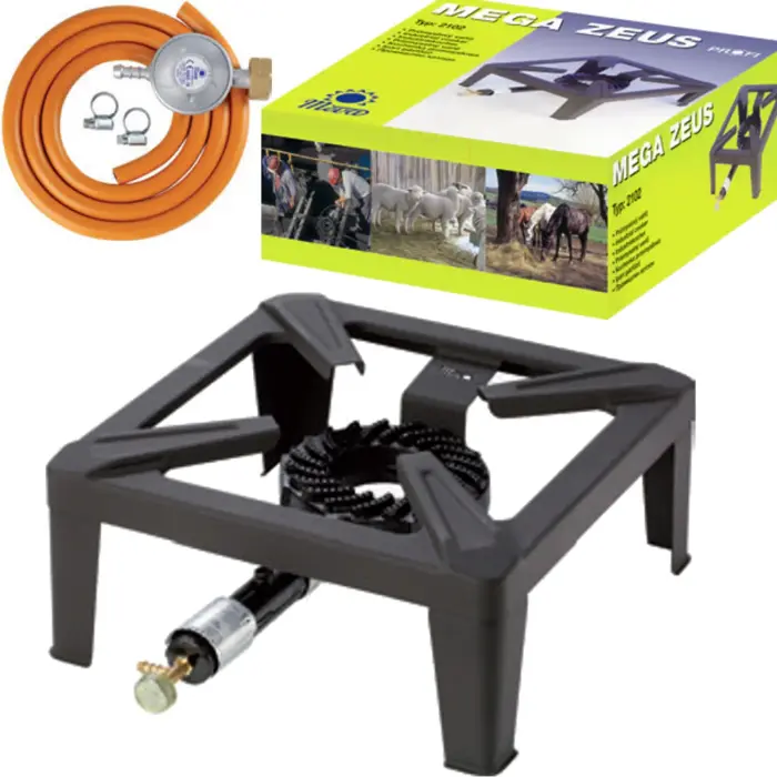 Industrial gas stove MEGA ZEUS 7.7 kW 40x40 cm
