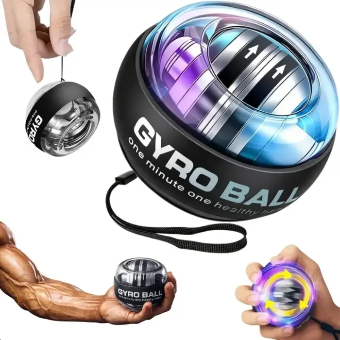 Powerball gyro ball žiroskopa bumba plaukstas locītavas vingrinājumiem ar led apgaismojumu