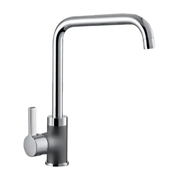 PYRAMIS SILVIO DUO faucet, granite, grey concrete