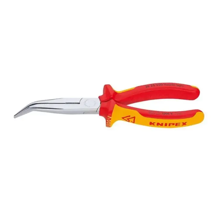 KNIPEX 1000V izoliuotos replės ilgos lenktos 200mm