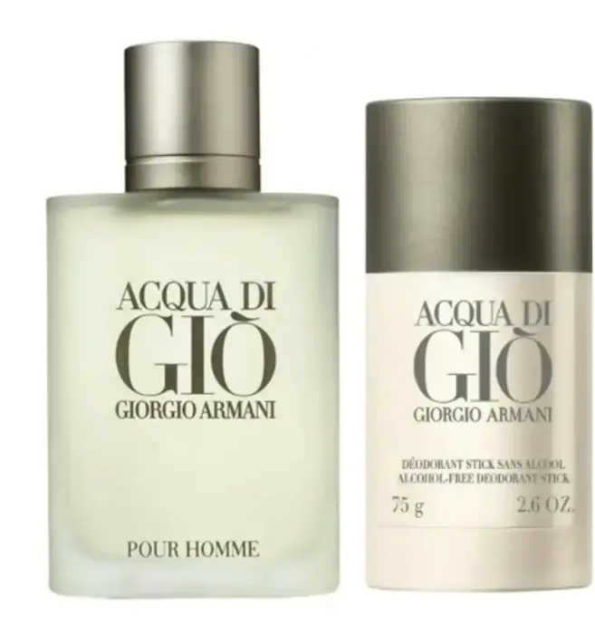 Set Giorgio Armani: Acqua di Gio Eau de Toilette For Men, 100 ml + Acqua di Gio Anti-Perspirant Deodorant Stick For Men, 75 g