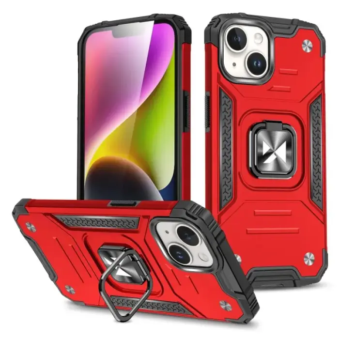 Wozinsky Ring Armor Case for iPhone 15 Plus - Red