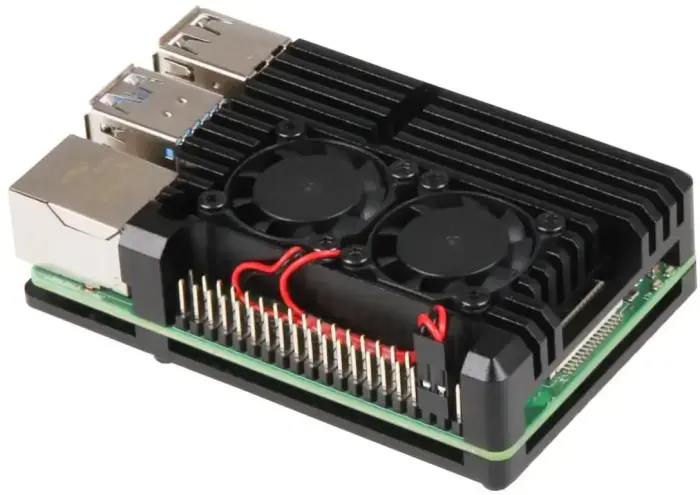 Korpuss mini datoram Raspberry Pi 4 ar radiatoru un veltilatoru  JOY-IT