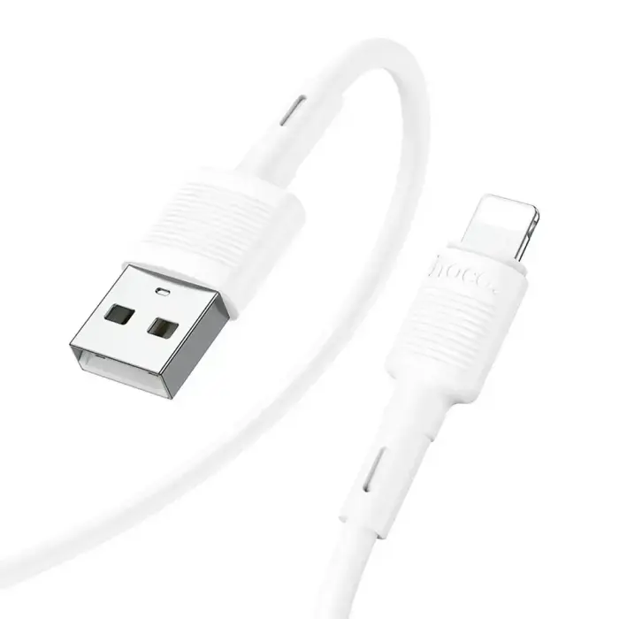 Cable USB A to Lightning Hoco 2,4A 1 m X83 white Foto 2