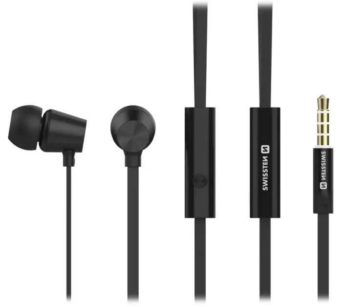 Swissten Headphones Earbuds Dynamic Ys500 Black