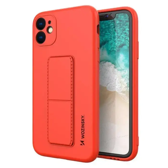 Wozinsky Kickstand Case for Xiaomi Redmi 10X 4G / Xiaomi Redmi Note 9 - Red