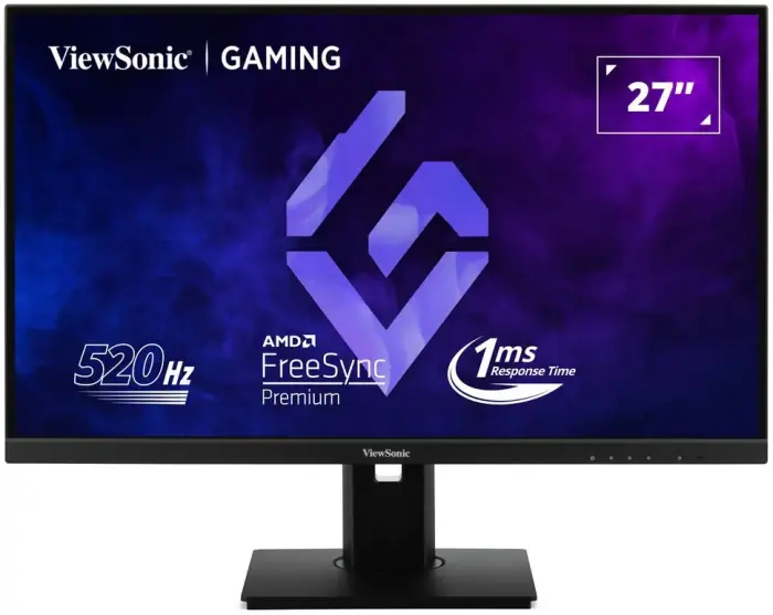 ViewSonic XG2737 27" 16:9 1920 x 1080 SuperClear® IPS, 1ms MPRT, 520Hz, 2 HDMI, DP, HDR10,  reguliuojamas aukštis