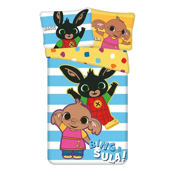 Bing Bunny and Sula Cotton Bedding Set 140x200 cm