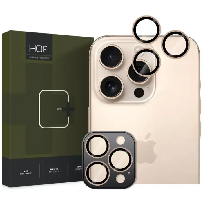 Hofi Camring Pro+ kameras lēcas aizsargs iPhone 16 Pro / 16 Pro Max - Desert Titanium