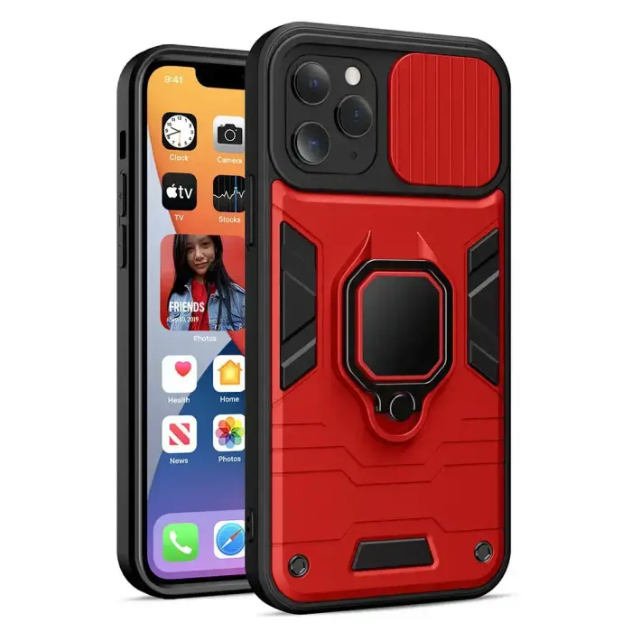 Ring Lens Case for iPhone 13 Pro Red