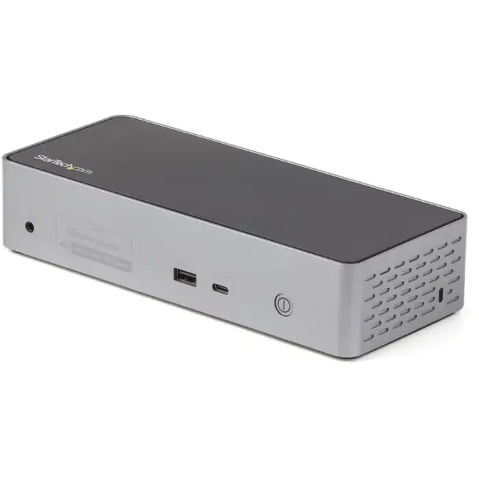 StarTech.com DK31C4DPPDUE laidinė doko stotis USB 3.2 Gen 2 Type-C – juoda, pilka