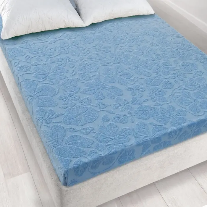 Terry flat sheet 175x220 cm, blue