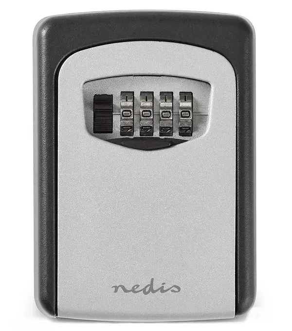 NEDIS trezor na klíče/ kombinace Dial Lock/ 2 klíče/ siseruumi a välitingimustes/ hliník/ černo-hall