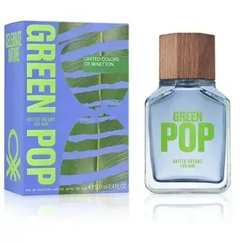 Benetton United Dreams Green Pop (EDT) Eau de Toilette for Men 100 ml