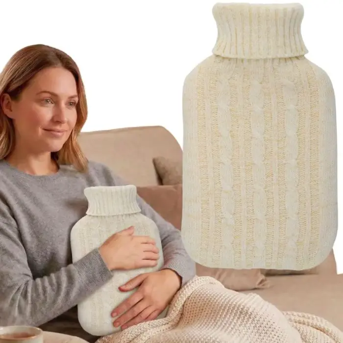 ALPINA 1.7L Rubber Hot Water Bottle with Cover ECURE