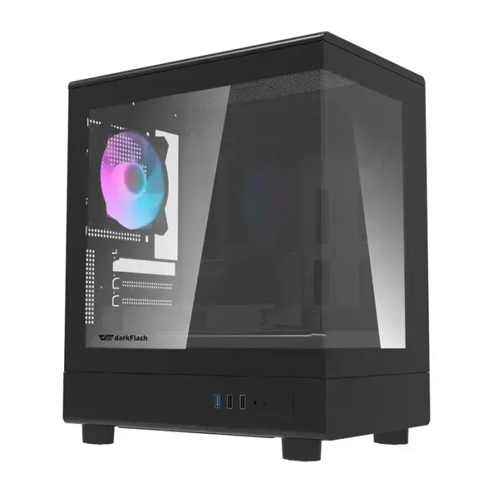 DarkFlash DB330M Must arvutikorpus (+3 ventilaatorit) v2