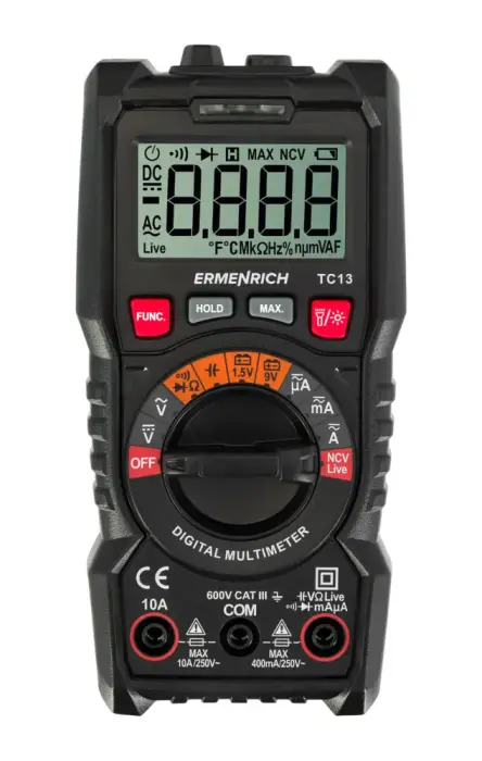 Ermenrich Zing TC13 digitālais multimetrs