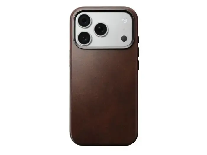 NOMAD leather case for IPHONE 18 Pro/17 Pro compatible with MagSafe (Traditional Leather Case Horween Leather) rustic brown