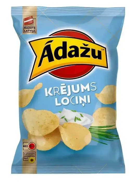 ĀDAŽU Čipsi Krējums un Lociņi, 130g